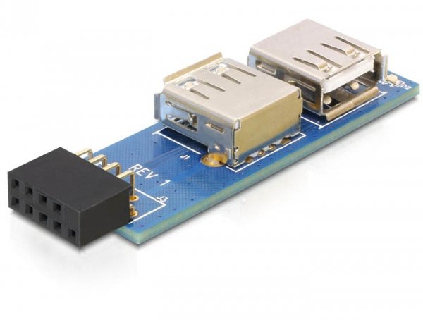 Delock Usb Pin Header Hembra > 2 X Usb 2.0 Hembra