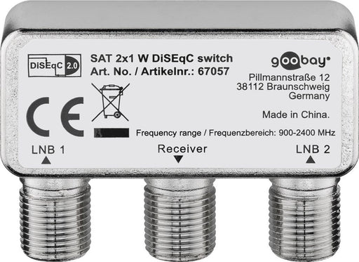 EAN 4040849670572 - Goobay 67057 cable divisor y combinador Divisor de señal para cable coaxial Plata imagen 1