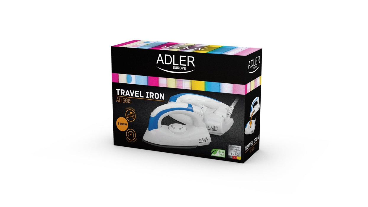 Plancha Adler Ad 5015  Seco 800 W Azul, Blanco