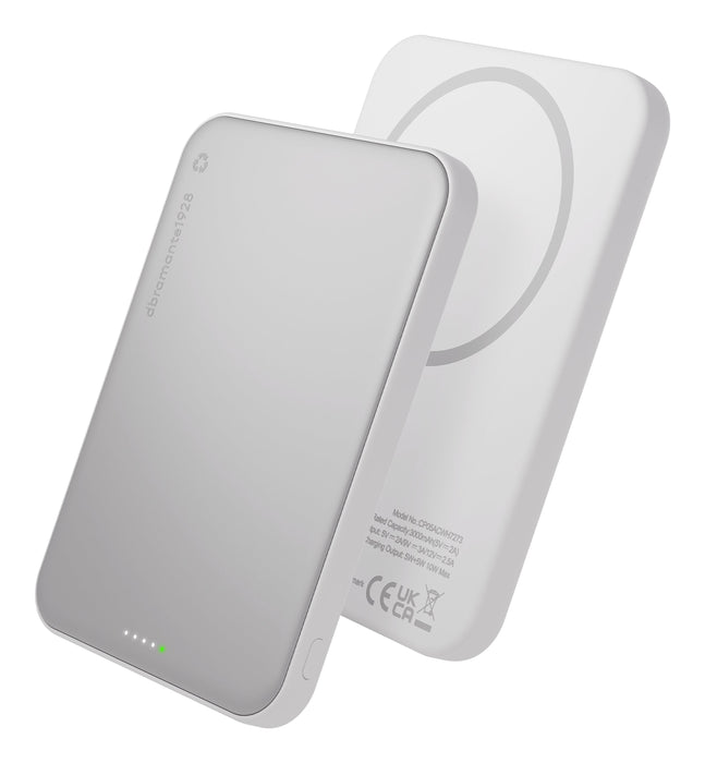 Dbramante1928 Re-Charge Cargador Inalámbrico Slim Qi2.2 5000 Mah 25 Vatios Blanco