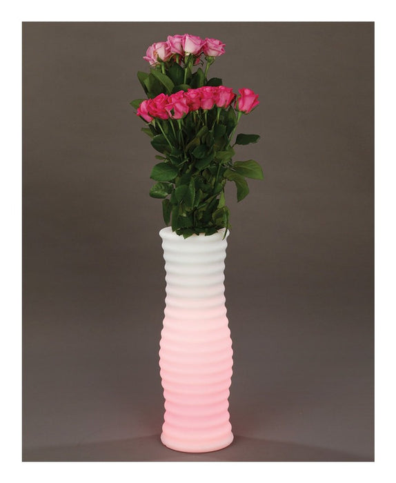 Techly I-Led Flowerpot Jarrón De Flores Con Iluminación Led Rgb Y Control Remoto