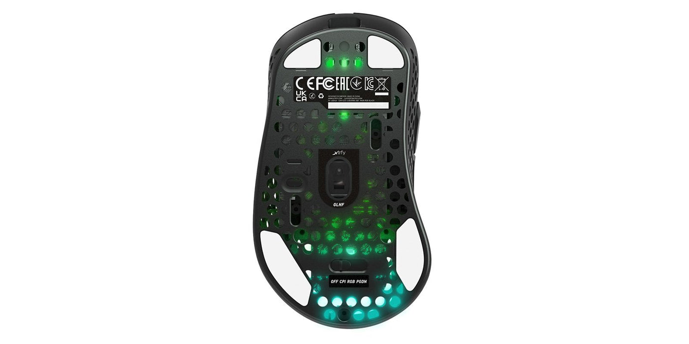 Xtrfy M4 Rgb Ratón Ergonómico Óptico Inalámbrico 2.4 Ghz Receptor Inalámbrico Usb Negro