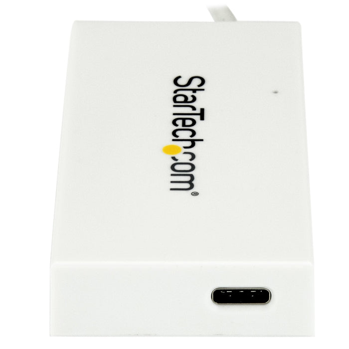 Hub Concentrador Usb 3.0 4     Perp Puertos Usb C Y Usb A Blanco
