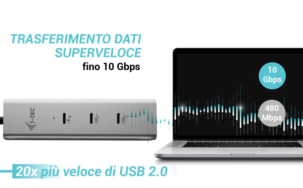 EAN 8595611707346 - i-tec Metal C31HUBMETAL8KPDPRO hub de interfaz USB Tipo C 10000 Mbit/s Plata imagen 11