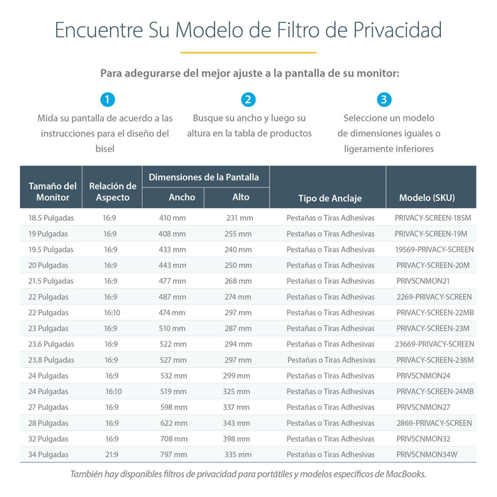 Startech.Com Filtro De Privacidad Para Monitor De 19 Pulgadas Pantalla De Privacidad Para Reducir Luz Azul De Pantalla Ancha 16:10 Mate/Brillante Ángulo +/-30 Grados (Privacy-Screen-19m) Filtro De Confidencialidad De Pantalla 2 Sentidos Ext