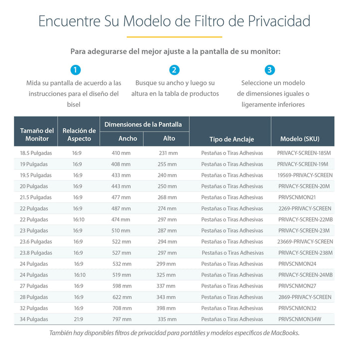 EAN 0065030900607 - StarTech.com 2269-PRIVACY-SCREEN filtro para monitor 55,9 cm (22") Filtro de privacidad para pantallas si imagen 12