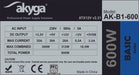 EAN 5901720130358 - Akyga AK-B1-600 unidad de fuente de alimentación 600 W 20+4 pin ATX ATX Gris imagen 4