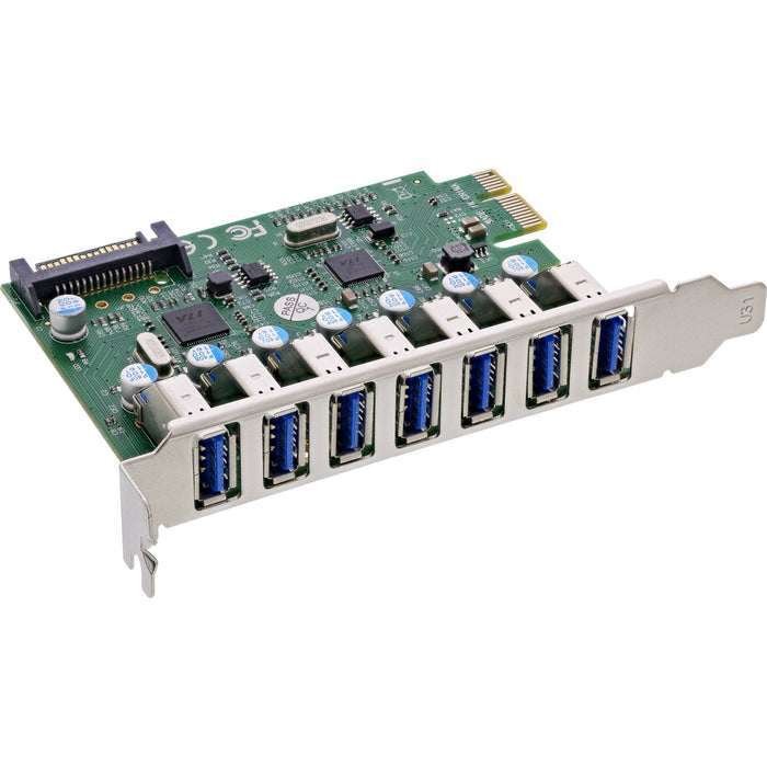 Inline® Usb-A 3.2 Gen.1 7 Port Host Controller Pcie, Sata Power