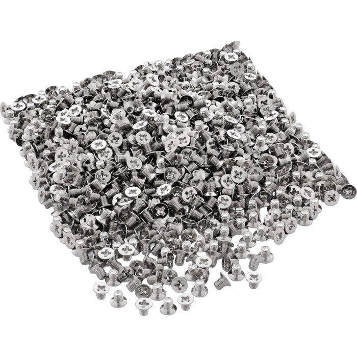 1000 Piezas Pack Tornillo Inline Para Hdd/Ssd De 2,5", 3 Mm, Cabeza Plana, Plateado