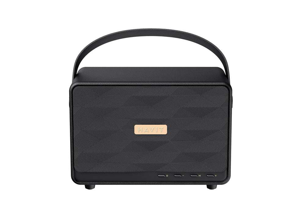 Altavoz  Havit Bluetooth Retro, Sk907bt, 30 W, Batería 25 Horas, Tws, Usb/Tf/Aux, 198 X 127.5 X 148 Mm