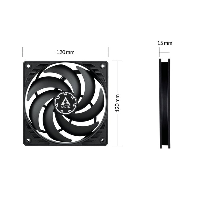 EAN 4895213703888 - ARCTIC P12 Slim PWM PST Carcasa del ordenador Ventilador 12 cm Negro 3 pieza(s) imagen 5