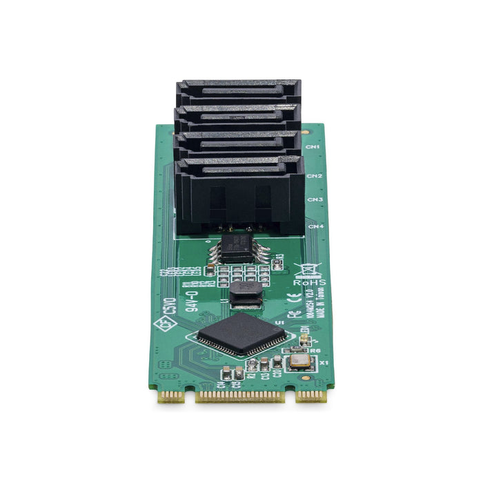 Startech.Com 4-Port M.2 To Sata Adaptador Card, M.2 Pcie 3.0 To Sata Hdd/Ssd Expansion Card, Asm1064 Chipset, M.2 Nvme To