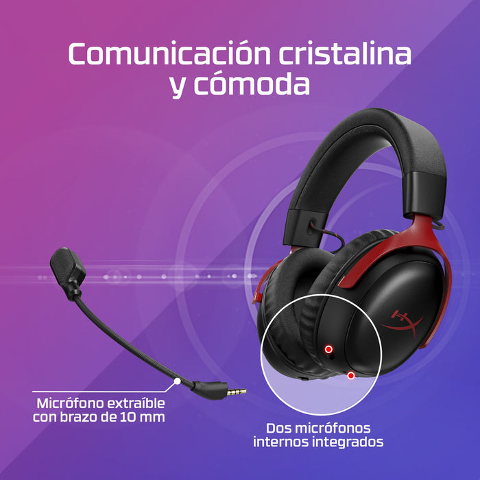 EAN 0198415435590 - HyperX Cloud III S Wireless Black Gaming Headset Inalámbrico Diadema Juego Bluetooth imagen 9