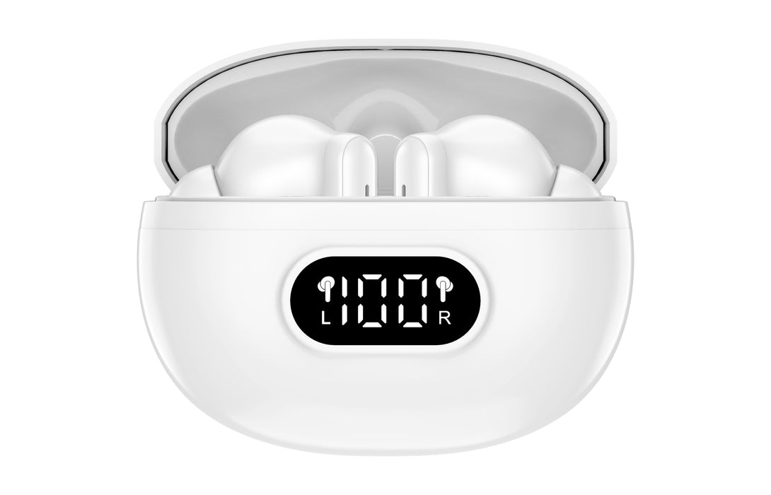 Auriculares Bluetooth Denver Inalambricos Con Enc (4 Microfonos) Blanco