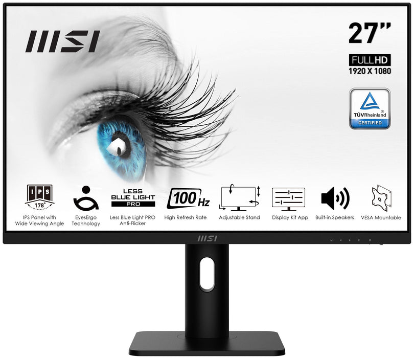 Monitor Msi 27" Ips Fhd Pro Mp273apde Hdmi Dp 4ms Blanco