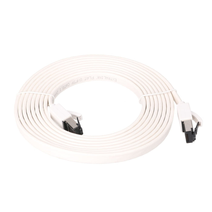 Extralink Lan Patchcord Cat.8 U Ftp 2m 40g Flat Shielded Foiled Twisted Pair Bare Copper White