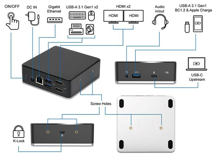 EAN 5706998895219 - eSTUFF GLB232002 base para portátil y replicador de puertos Alámbrico USB 3.2 Gen 1 (3.1 Gen 1) Type-C Ne imagen 3