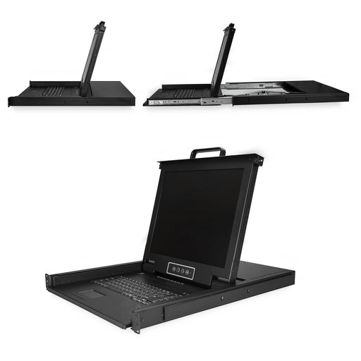 EAN 0065030872485 - StarTech.com RKCONS1708K consola de rack 43,2 cm (17") 1280 x 1024 Pixeles Acero Negro imagen 2