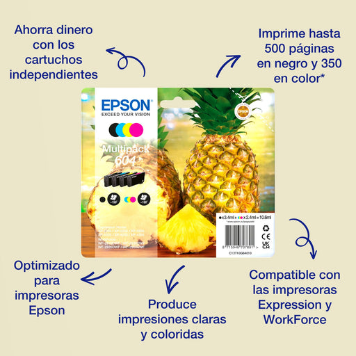EAN 8715946708072 - Epson 604XL cartucho de tinta 1 pieza(s) Original High (L) Yield Negro, Cian, Magenta, Amarillo imagen 2