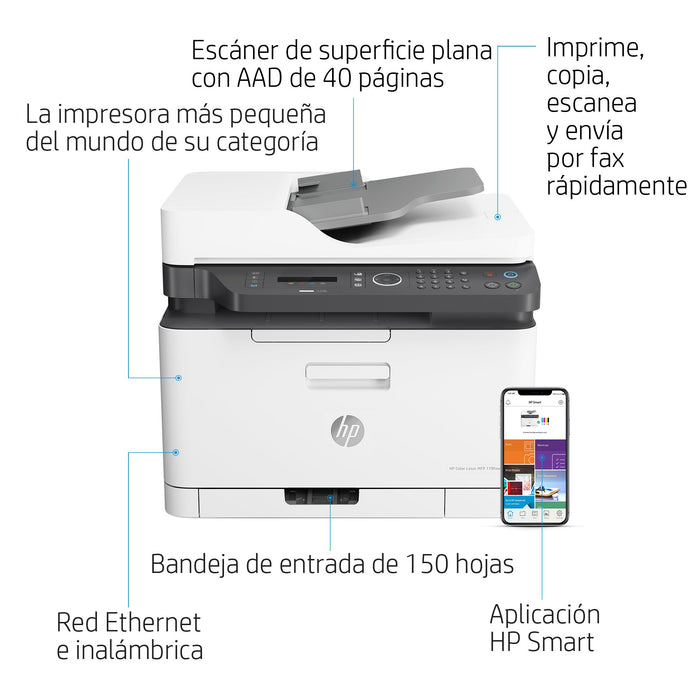 EAN 0193015507326 - HP Color Laser MFP 179fnw 600 x 600 DPI A4 Wifi imagen 4
