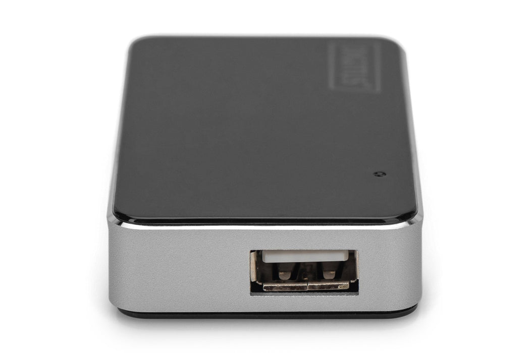 EAN 4016032306535 - Digitus DA-70220 hub de interfaz USB 2.0 Mini-B 480 Mbit/s Negro, Plata imagen 2