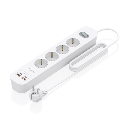 EAN 8435739904442 - AISENS ASPS-2A2C12-W base múltiple 1,4 m 4 salidas AC Interior imagen 1