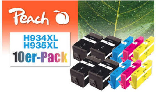 EAN 7640169589737 - Peach 0F319838 cartucho de tinta 10 pieza(s) Negro, Cian, Magenta, Amarillo imagen 1