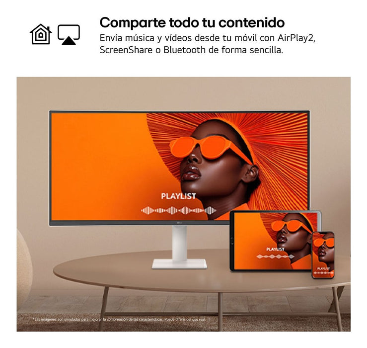 Monitor Curvo Smart 32 " Lg 34u601sa W Wqhd 100hz
