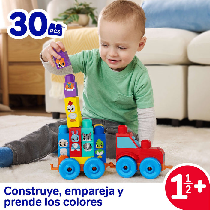 Tractor Animalitos Encajables Mega Bloks 30pzs