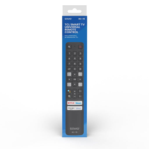 EAN 5901986048008 - Savio RC-15 universal remote control/replacement for TCL SMART TV mando a distancia IR inalámbrico Botone imagen 2