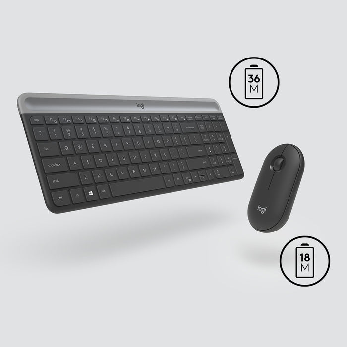 EAN 5099206086609 - Logitech 920-009204 teclado Ratón incluido Universal RF inalámbrico QWERTY Internacional de EE.UU. Grafit imagen 5