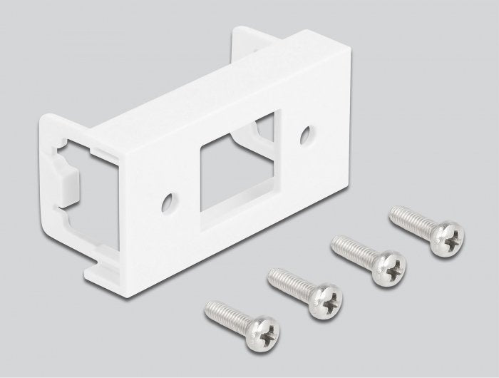 Delock Netzwerk Verlängerungscable Für Easy 45 Modul S Ftp Rj45 Buchse Zu Rj45 Buchse Cat.6a 25 Cm Schwarz   Weiss