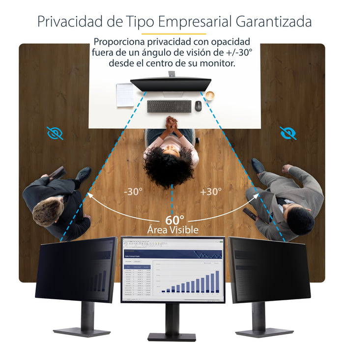 EAN 65030901918 - StarTech.com 238A-PRIVACY-SCREEN filtro para monitor 60,5 cm (23.8") Filtro de privacidad para pantallas si imagen 9