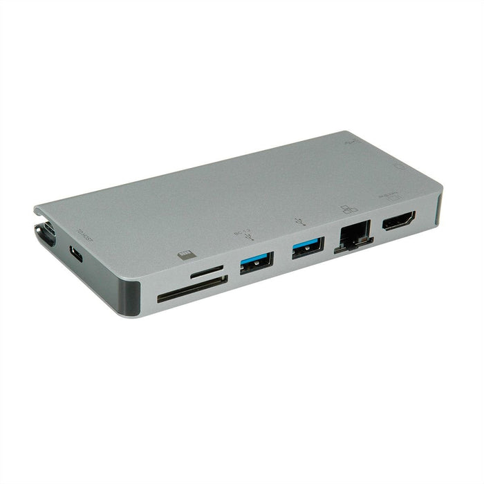 Roline Usb Typ C Dockingstation, Hdmi 4k, Vga, 2x Usb 3.2 Gen 1, Lan, Pd, Cardreader