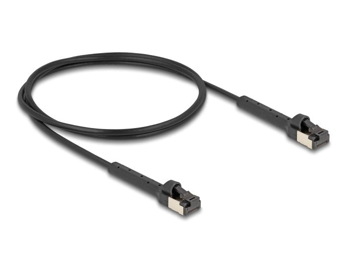 Delock Rj45 Slim Netzwerkcable Cat.6a U Ftp Winkelbar Schwarz 1 M