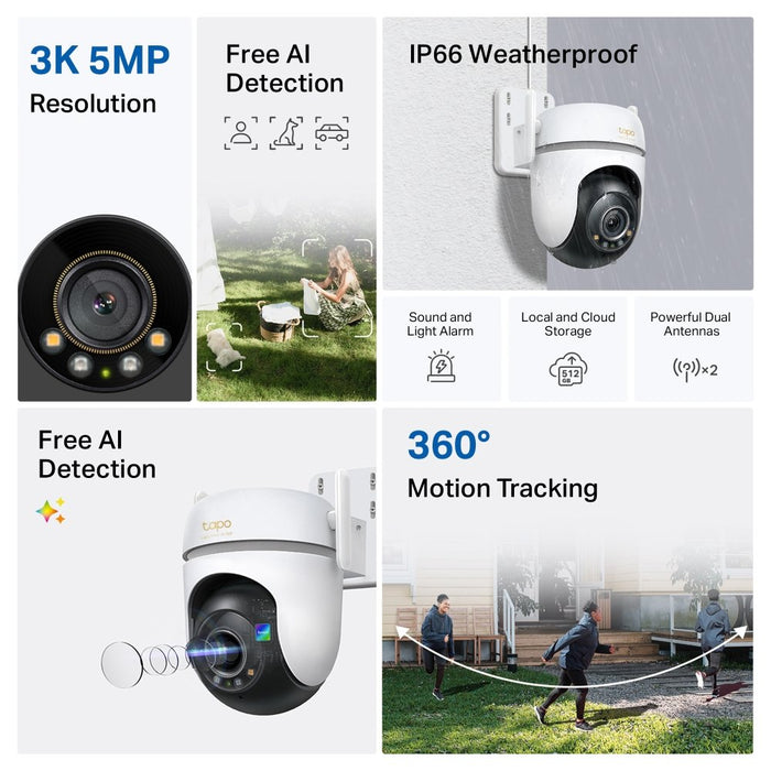EAN 1210002604598 - TP-Link Tapo TC43(EU) V2 Esférico Cámara de seguridad IP Interior y exterior 2880 x 1620 Pixeles Techo/Pa imagen 5