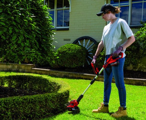EAN 4006825655193 - Einhell GE-CT 18/28 Li-Solo 28 cm Batería Negro, Rojo imagen 2