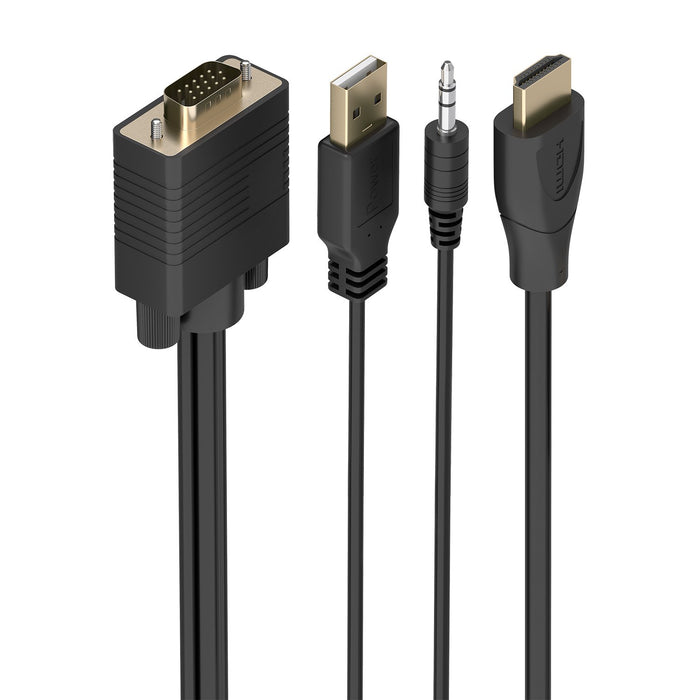 EAN 8435739904824 - AISENS A122-1015 adaptador de cable de vídeo 2 m HDMI tipo A (Estándar) VGA (D-Sub) + 3.5mm + USB Type-A imagen 1