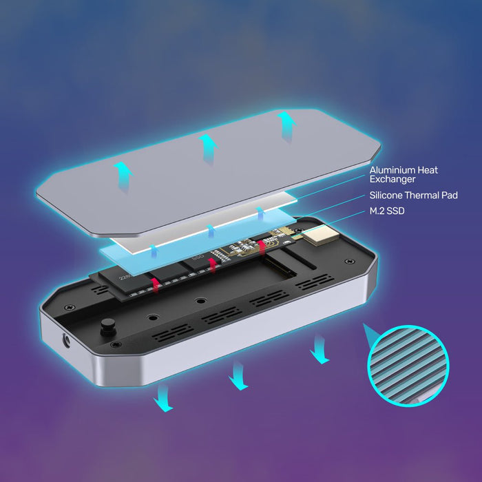 EAN 4894160048066 - UNITEK SolidForce Spectrum Caja externa para unidad de estado sólido (SSD) Gris M.2 imagen 6