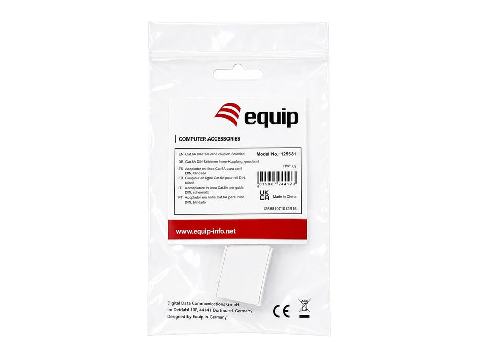 Equip Keymone-Koppler Geschirmt Cat6a 1xrj45 Din Gr