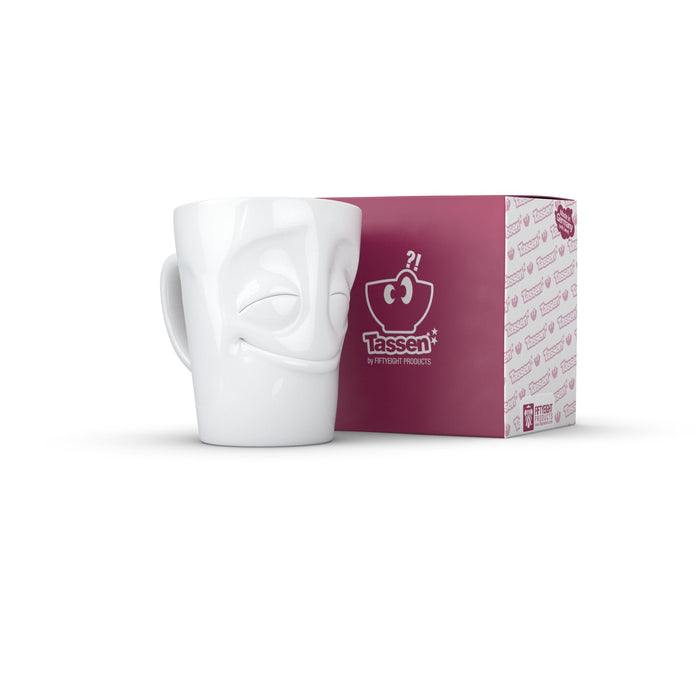 Fiftyeight Henkelbecher 350ml - Vergnügt Blanco