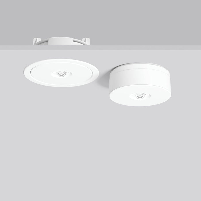 Rzb 672526.002 Notleuchte Einbaudownlight Led 3w D120 H45 B3h M.Linsen