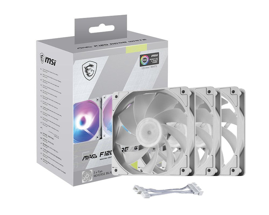 Msi Mag F120 Argb White-3rw Gehã¤Uselã¼fter Triple Pack