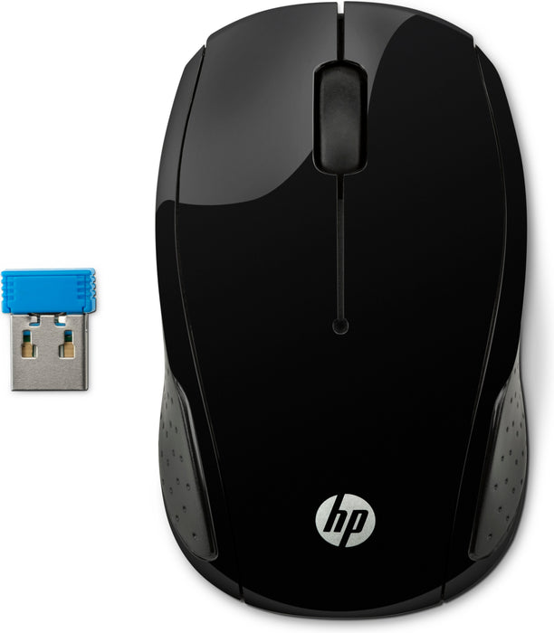 Ratón Inalámbrico Hp 200 Negro 2.4ghz 1000ppp Led Rojo Nano Receptor Usb 2*Aaa