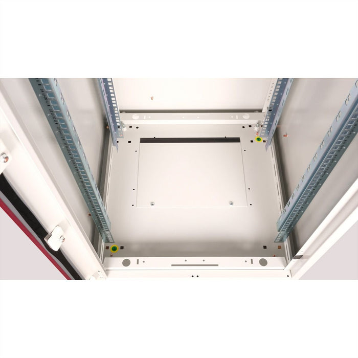 Roline 19-Zoll Netzwerkschrank Basic 22 He, 600x600 Bxt Glastr Grau