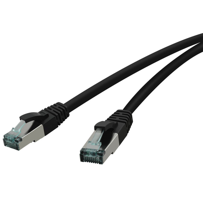 Red Cat.6a 0,5m Schwarz Cable De Red Cat.6a S Ftp Awg 27 7, 2xrk45, Schwarz, 0,5m