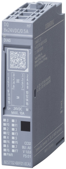Siem 6es7132-6bf01-0ca0 Simatic Et 200sp Dig.Ausgangsmodul Dq 8x24vdc