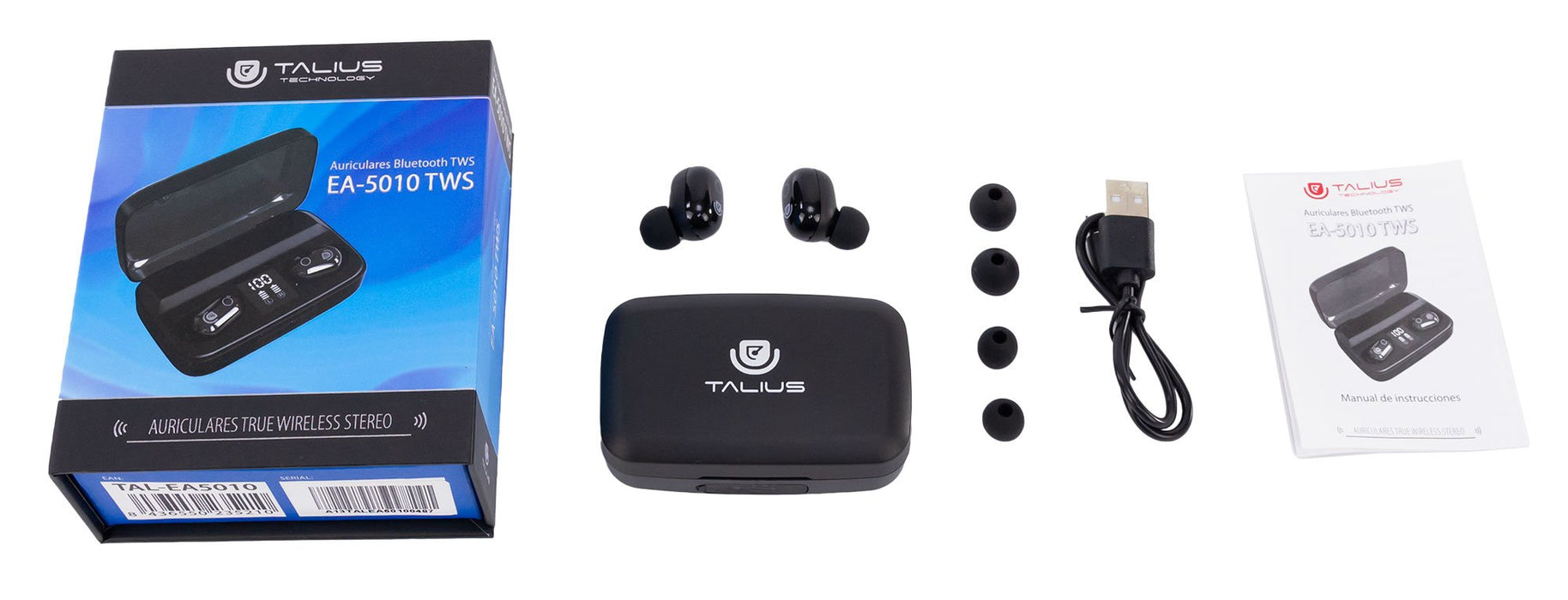 EAN 8436550235210 - TALIUS TAL-EA5010 auricular y casco Auriculares Inalámbrico Dentro de oído Música Bluetooth Negro imagen 3