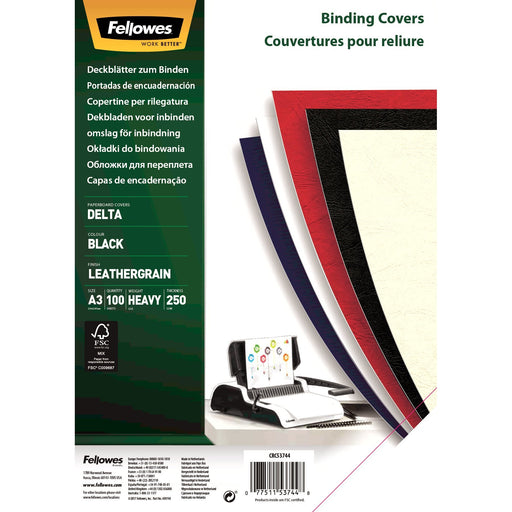 EAN 77511537448 - Fellowes 5374401 cubierta A3 Papel Negro 100 pieza(s) imagen 1