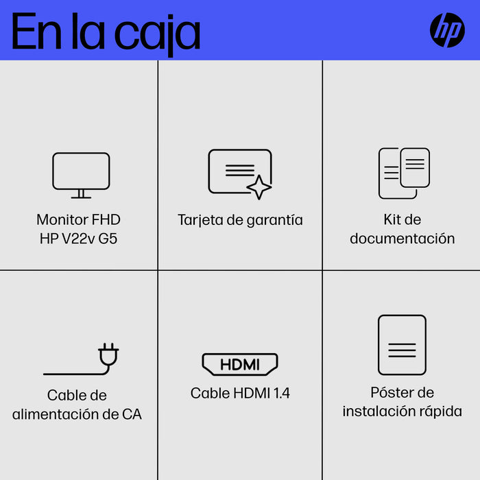 EAN 5715063348420 - HP V22v G5 FHD Monitor pantalla para PC 54,5 cm (21.4") 1920 x 1080 Pixeles Full HD LCD Negro imagen 5